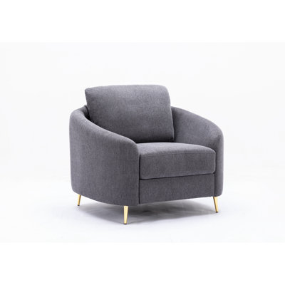 Chaise rembourrée en lin et chaise de salon