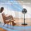8″ Pedestal Fan Retro Style Fan - Adjustable Height - 3 Speeds-129704396