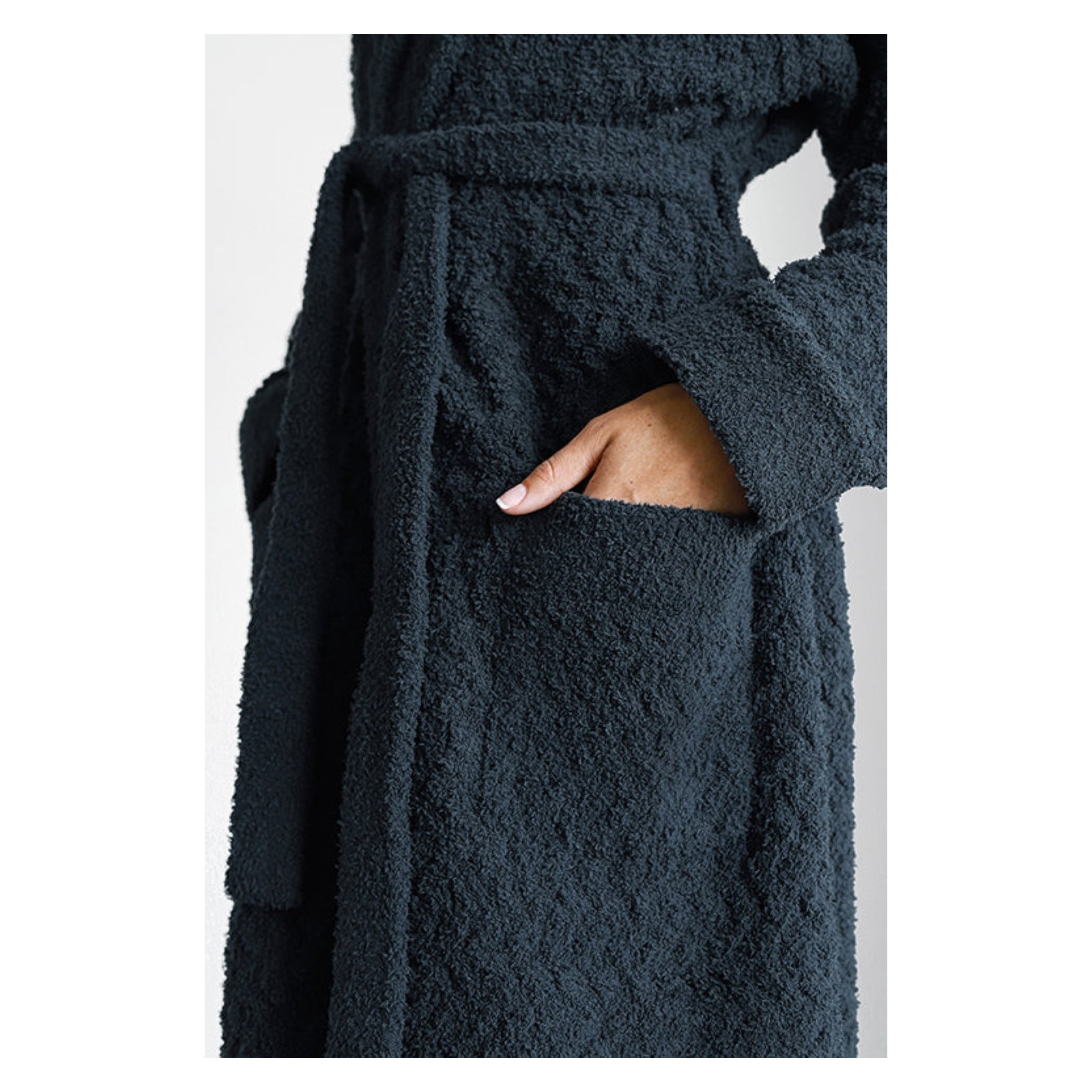 Snug Waffle Robe, Midnight, S / M