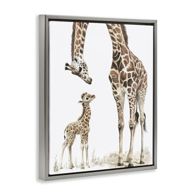 Baby Giraffe Calf Floating Frame, design by Ramona Murdock