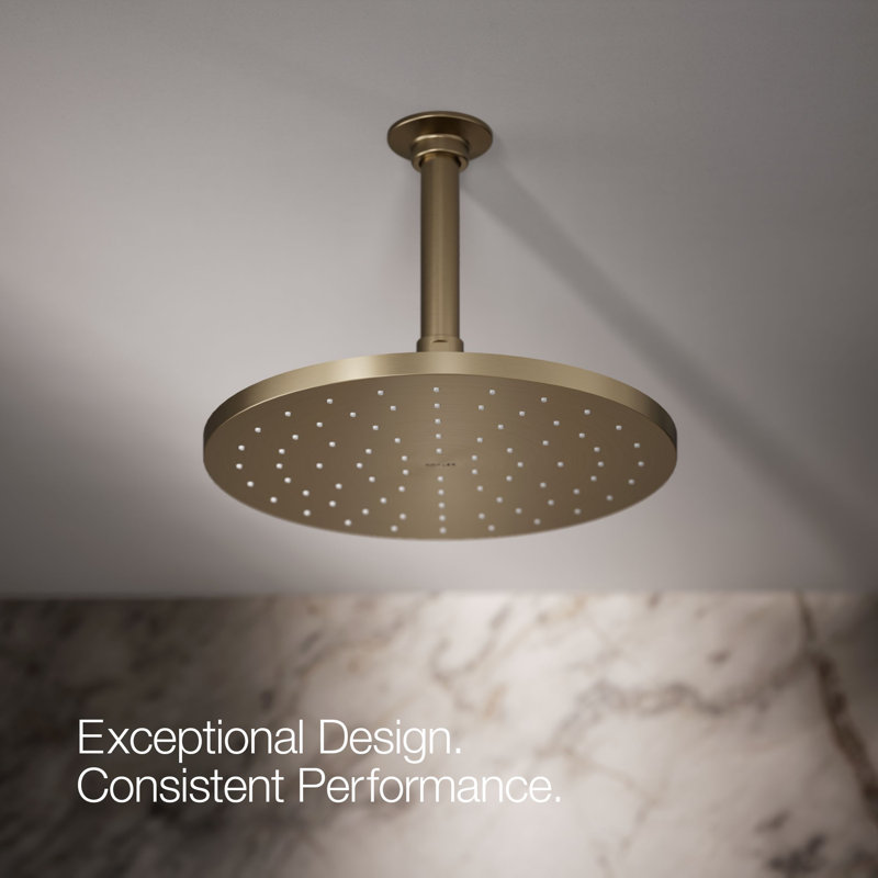 Contemporary Multi Function Rain Shower Head, Vibrant Brushed Bronze, Square, 1.75 GPM