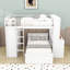 Lit superposé en bois avec bureau, tablettes et garde-robe-230391129-230391128