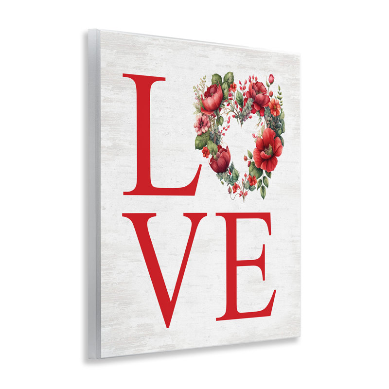 Plaque murale rustique et romantique avec couronne d'amour, design par lettré et doublé
