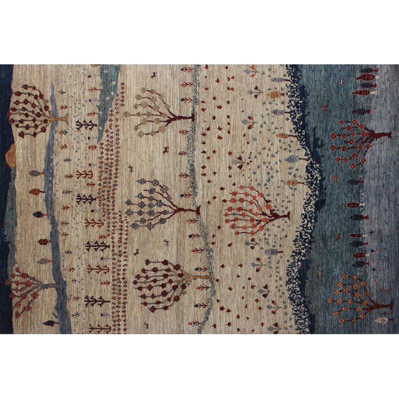 Transitional Hand Knotted Wool Oriental Area Rug