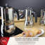 Cafetière à moka 10 tasses Magefesa Genova, cafetière italienne Greca en acier inoxydable 18/10 et cafetière à espresso pour plaques à induction-21726817