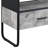 Concrete Gray & Black Tv Table With Metal Frame And Storage For Small Screen Tvs Stand 1 Open Compartment 39" Or Less