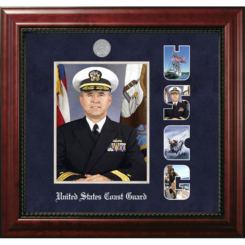 Coast Guard Portrait Executive Picture Frame, Silver