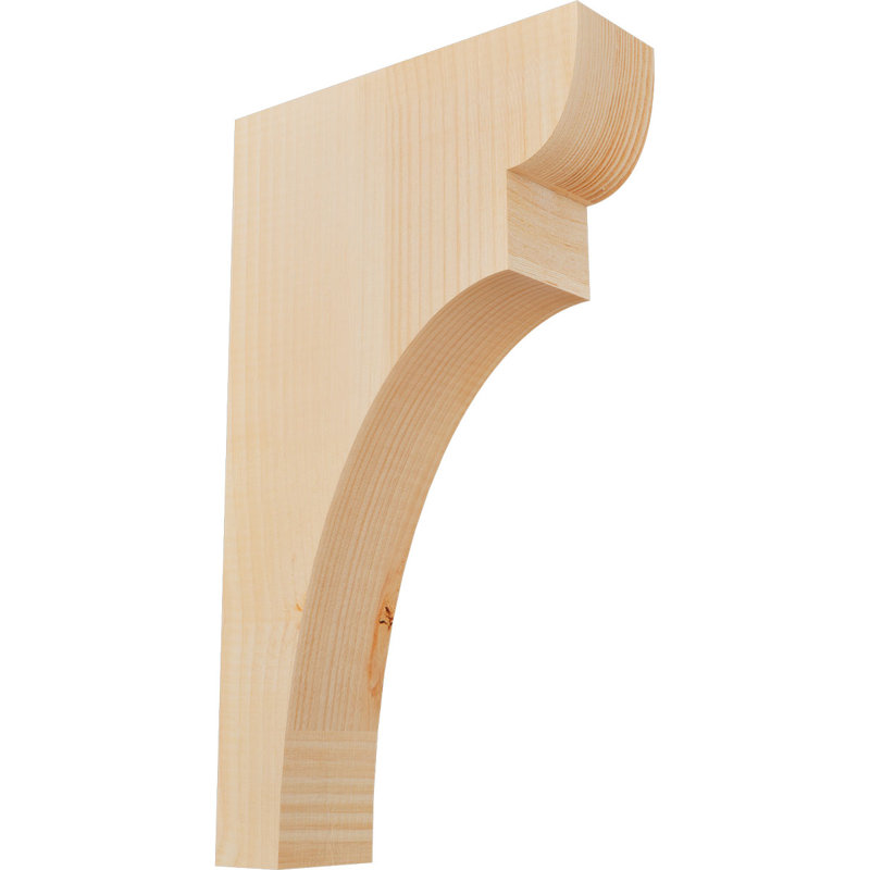 Yorktown Corbel, H 20 po x l 3,5 po x P 12 po, Sapin de Douglas, Lisse