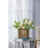 9.8X3.7X6.9" Alu Timber Wavy Rect Small Vase