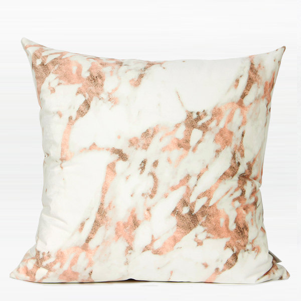 Pillow Cover, Pink/White, No Fill