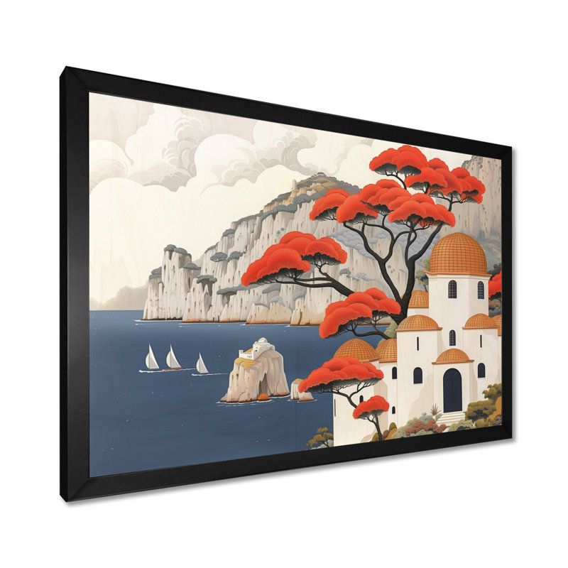 Ambriel - Italie, impression d'art mural, H 24 po x l 32 po x P 1 po, Toile encadrée noire simple