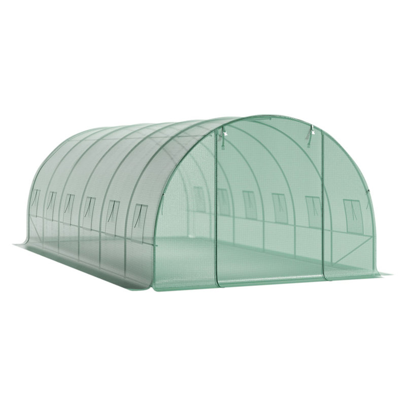 Ausie Hobby Greenhouse, 20' W x 9' D, Green