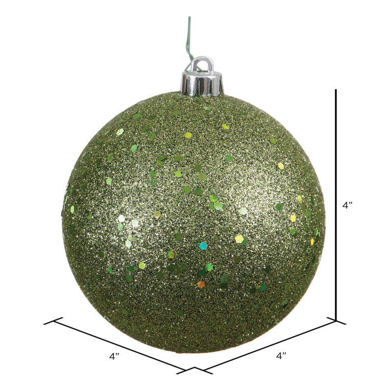 Ornement boule 4 po, Olive