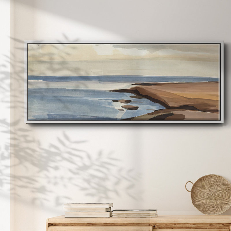 Toile encadrée de qualité supérieure Shore Days II - prête à être accrochée, H 24 po x l 60 po x P 1,5 po
