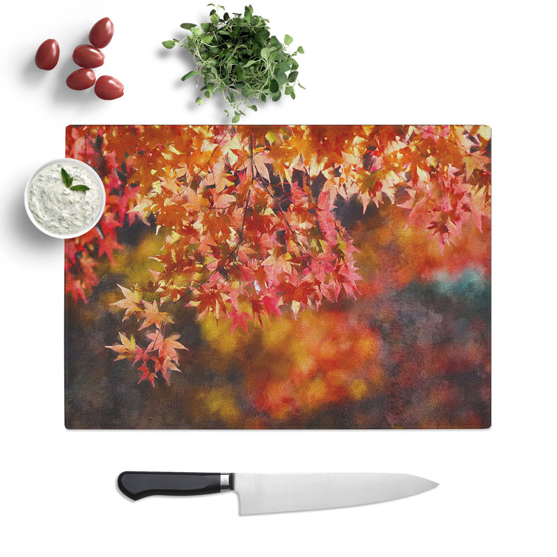 Maple Tree Vol.1 Painting Chopping Board, 0.4cm H x 28.5cm W x 39cm L