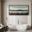«Pastel Gradient Mountain Lake with Lush Forest», reproduction d'art sur toile encadrée-1697651136-1697651128