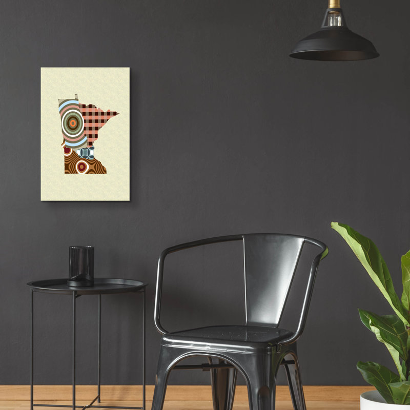 «Minnesota State Map» par Lanre Adefioyue, H 24 po x l 16 po x P 0,2 po