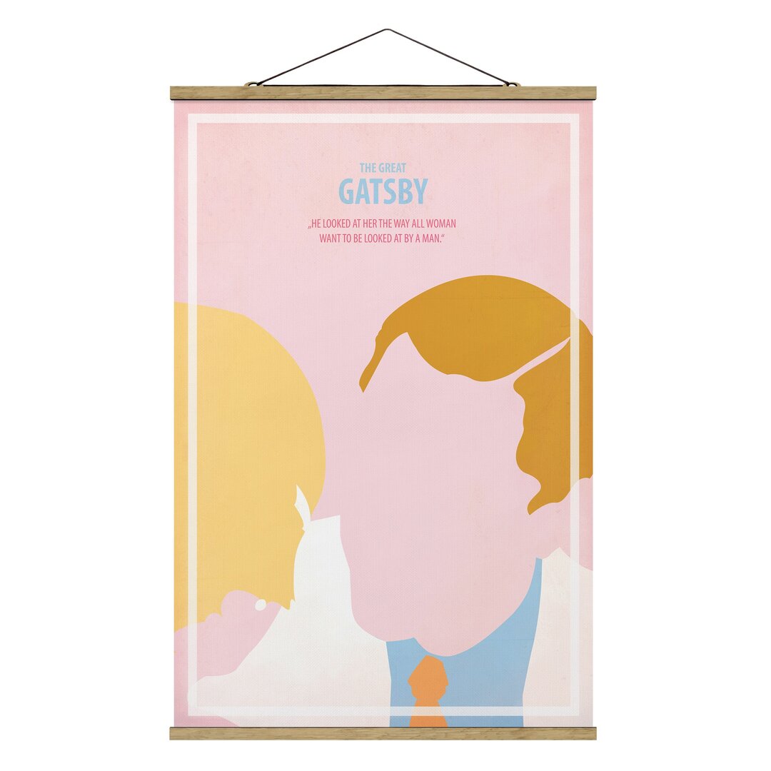 Stoffbild Mit Posterleisten - Filmposter The Great Gatsby im Hochformat 3: 2