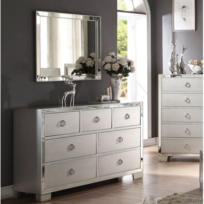 Maineville 7-Drawer Double Dresser with Mirror