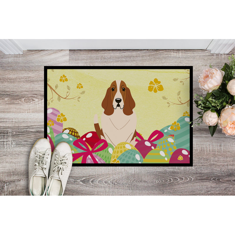 Non-Slip Easter Outdoor Doormat, 27" H x 18" W x 0.25" D