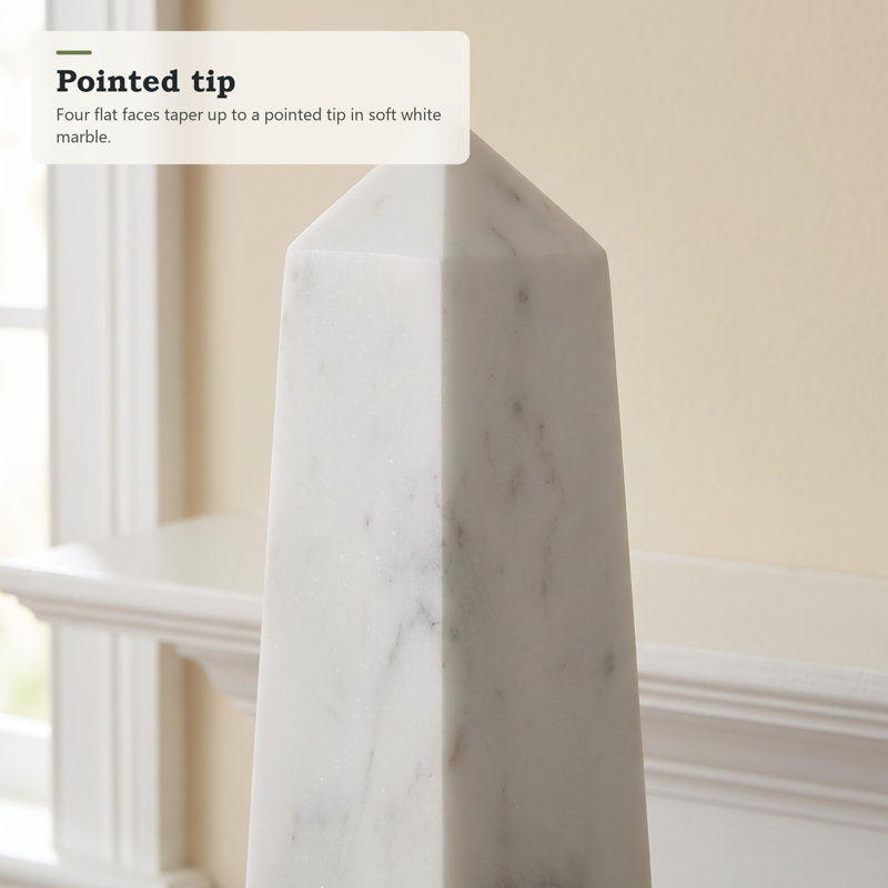 Marble Obelisk White, White
