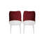 Ensemble de chaises élégantes en velours et similicuir, rouge et blanc Claret | Structure 100% métal et pieds en bois de charme | Dimensions: 19,7 po x 35,4 po x 19,3 po | Capacité de poids maximale: 352 lb | Design moderne pour le salon et la salle à manger-342249925-342249926