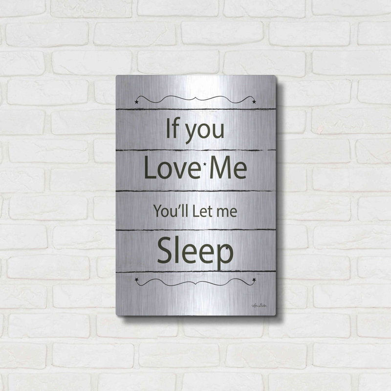 «Let Me Sleep» par Lori Deiter, art mural en métal, 16 po x 24 po, H 24 po x l 16 po