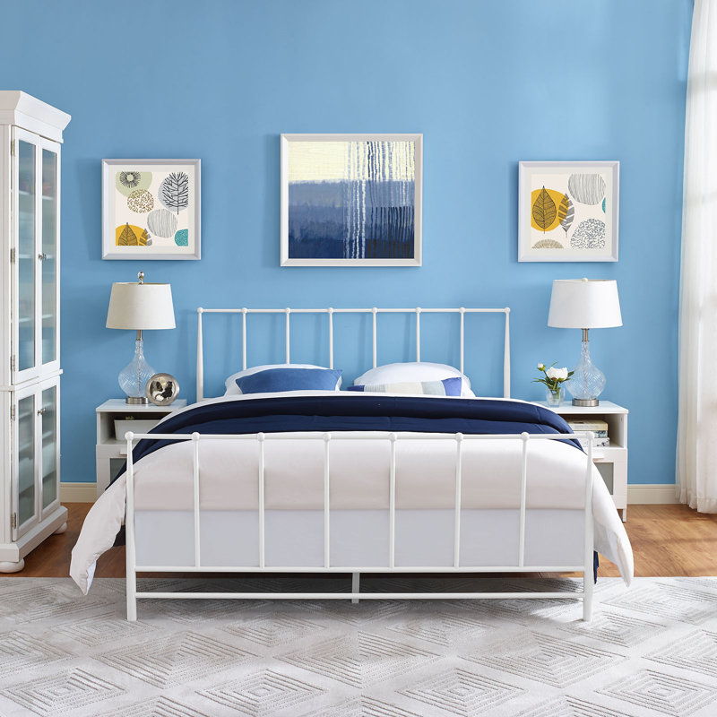 Estate Cottage Platform Bed, White, King