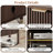Fluted TV Stand for Tvs up to 70", Mid-Century Modern Entertainment Center TV Media Console Table with Storage and Adjustable Shelves for Living Room, Bedroom-198436217