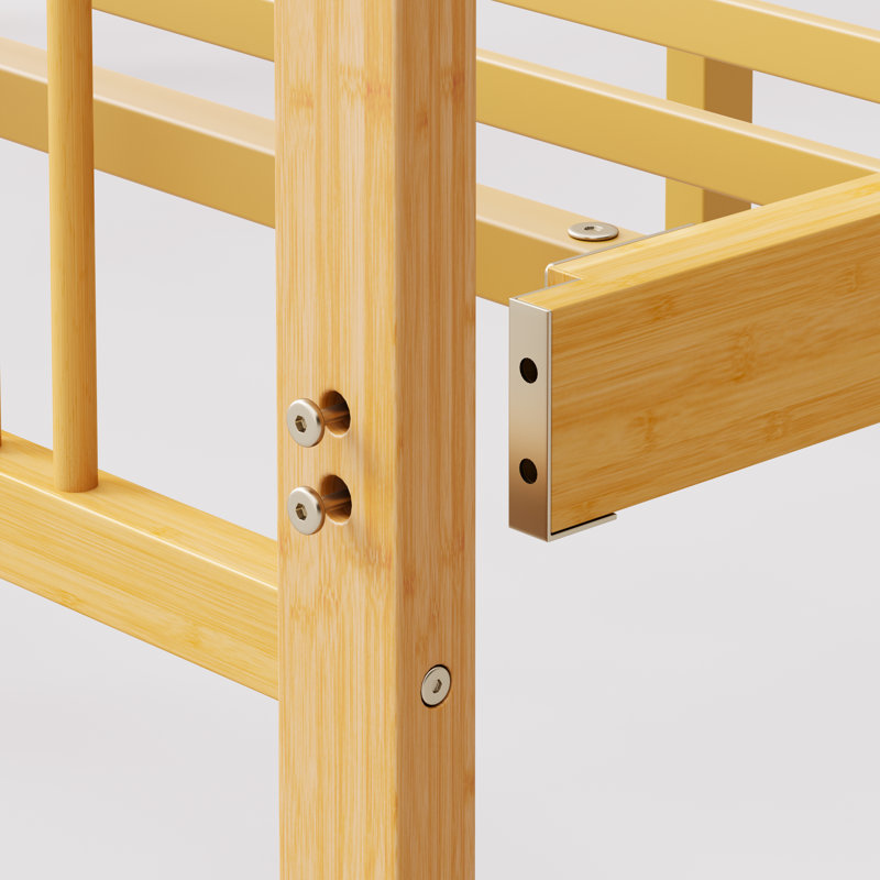 Eco-Friendly Bamboo Bed Frame - No Box Spring, 1500lb