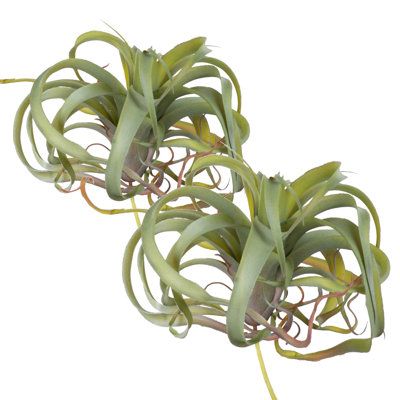S/2 Artificial Spider Plants with Light Green Finish, 12” x 8”
