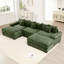 Canapé modulaire surdimensionné à 3 places Cloud avec revêtement en velours côtelé, assise profonde et canapé modulable
