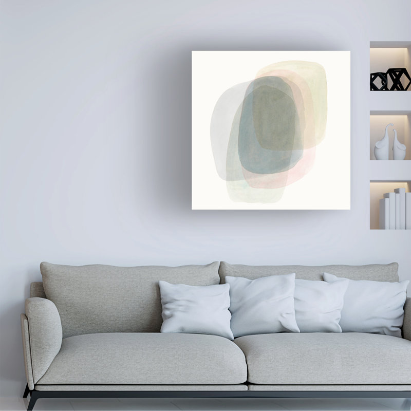 «Chroma Cast II» par Victoria Borges - peinture sur toile tendue, H 18 po x l 18 po x P 2 po