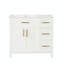 Meuble-lavabo simple 36 po avec plateau en céramique Starlena