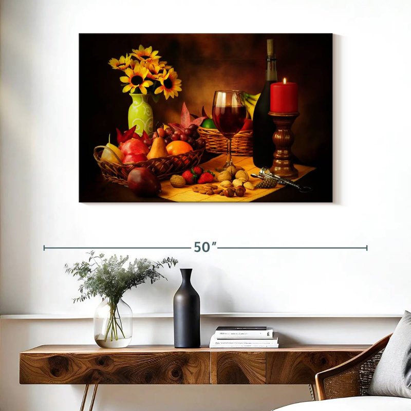 Yarlin Wine Fruit And Nuts, 26" H x 39" W