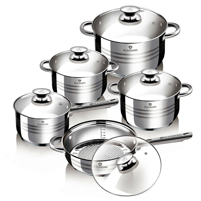 10 - Piece Non-Stick Stainless Steel Cookware Set