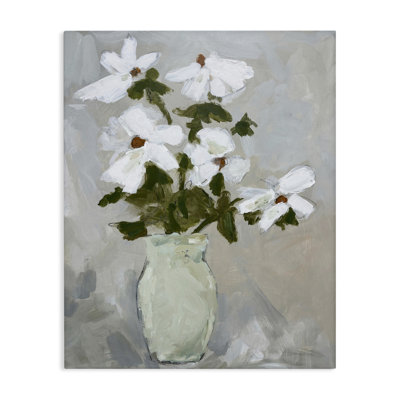 Toile Cosmos Flowers Serene Rustic, design par Chloe Elliot