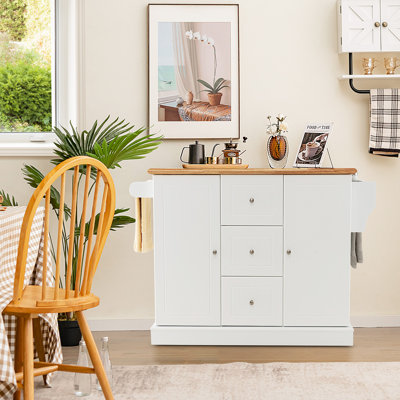 127 cm W Kitchen Island with