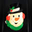 Décoration murale ou cimier de sapin bonhomme de neige pré-illuminé DEL de 48 cm (19 po) de Fraser Hill Farm, moulé par soufflage.