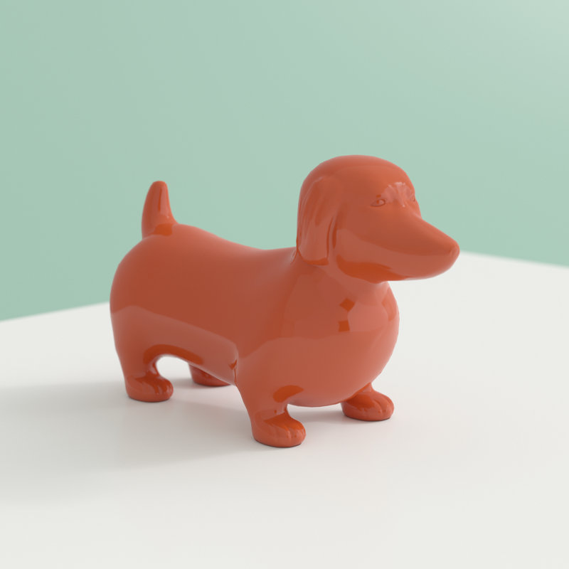 Figurine de chien teckel Arrihanna, Orange