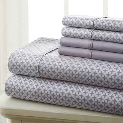 Microfiber Geometric Sheet Set