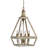Arlien 4 - Light Unique Geometric Chandelier with Wood Accents