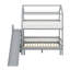 Lit superposé en bois avec glissade, escalier de rangement et structure de lit robuste-920901565