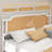 Platform Bed Frame with Natural Rattan Headboard and Footboard, Bohemian and Mid Century Style-710465277-710465276