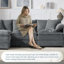 Canapé modulaire en chenille avec siège profond et large, ensemble de canapé en forme de L avec coussins doubles, canapé à 4 places avec repose-pieds mobile, mobilier d'intérieur surdimensionné-1501859096