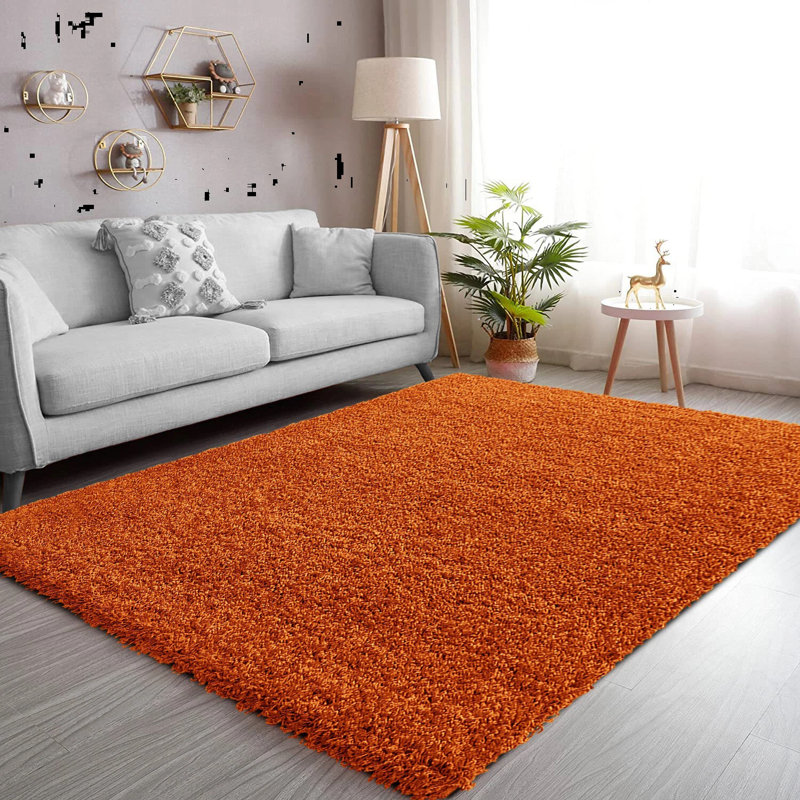 Solid Colour Shag Area Rug, Rectangle 120 x 170 cm