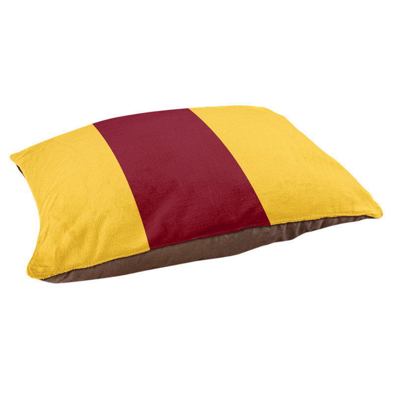 Coussin Ohio Football, Grand (l 40 po x P 30 po x H 6,5 po), Jaune / marron / jaune