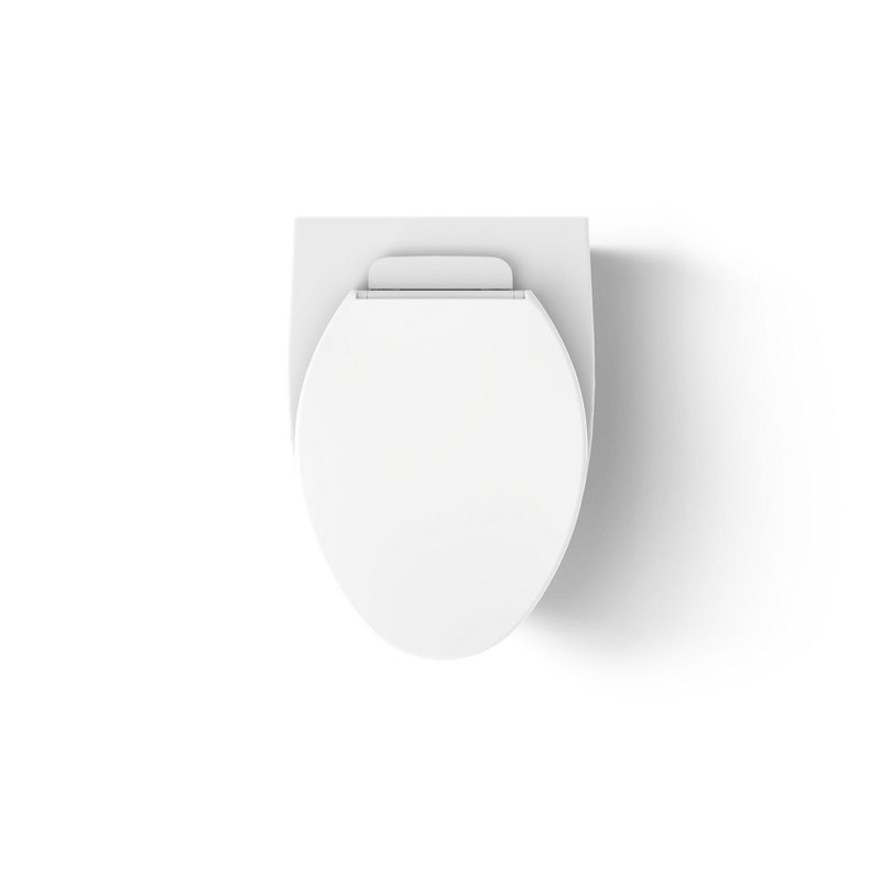 Veil Wall-Hung Compact Elongated Toilet, Dual-Flush, White