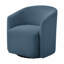 Fauteuil d'appoint pivotant en tonneau - bleu-113286085