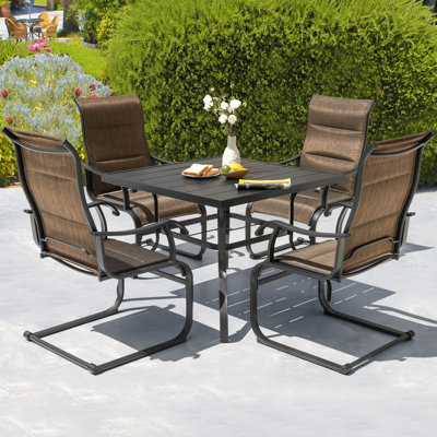 Barsaga 4 - Person Patio Dining Set with Square Table